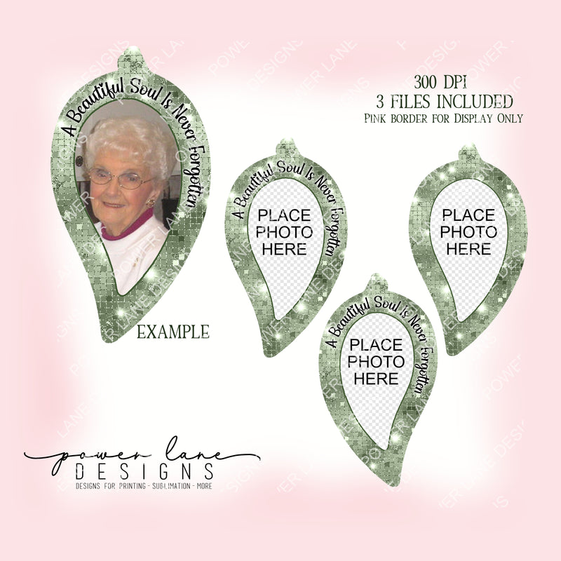 A Beautiful Soul Photo Memorial Wind Chime Sublimation Design, PNG, Instant Download