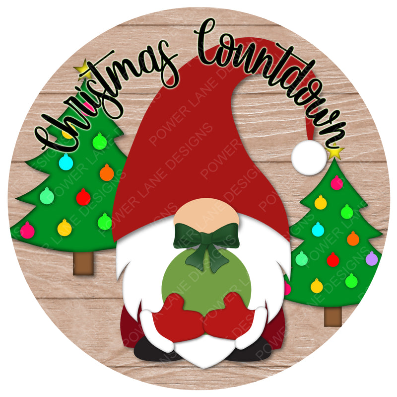 Christmas Gnome 02 Countdown Sublimation Design