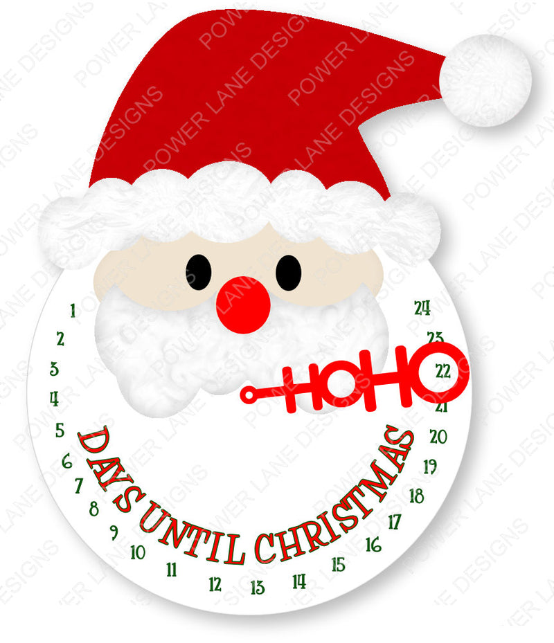 Christmas Santa Countdown Sublimation Design