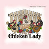 Crazy Chicken Lady T-Shirt Mug Sublimation Design, Instant Digital Download