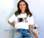 Patriotic Sunflower Love 4th of July T-Shirt Mug Sublimation Design, Instant Digital Download