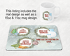Milk and Cookies Placemat Set 02, Christmas Sublimation Design, Sublimation, PNG, Instant Digital Sublimation Download
