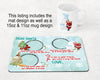 Milk and Cookies Placemat Set 04, Christmas Sublimation Design, Sublimation, PNG, Instant Digital Sublimation Download