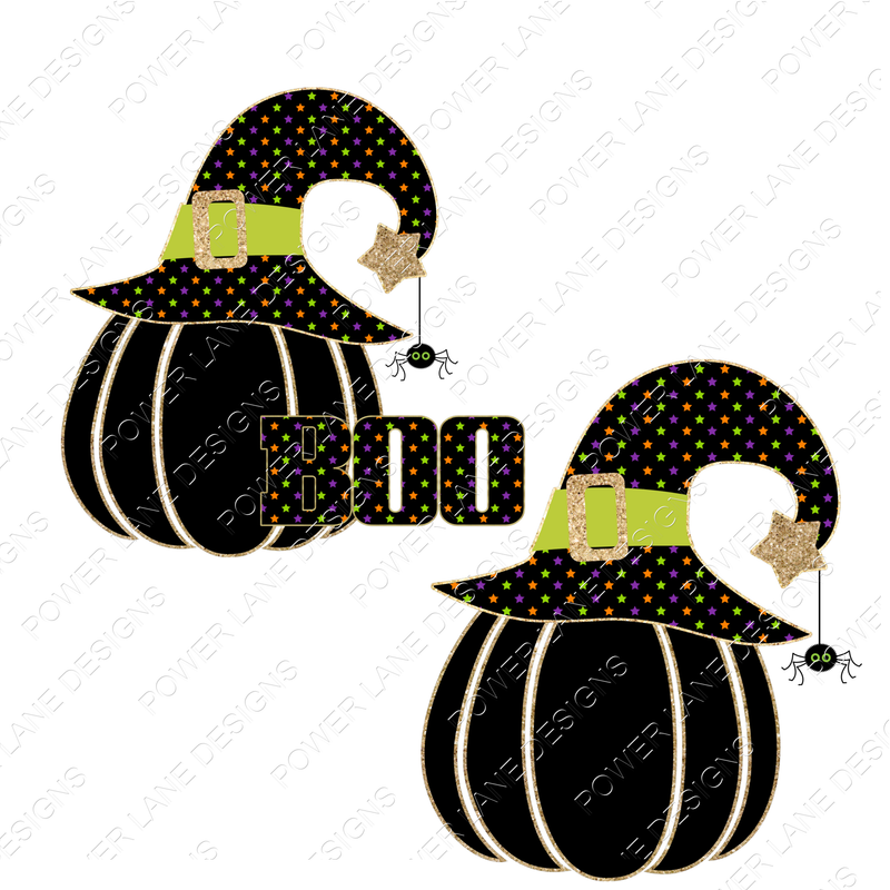 Boo Witch Hat On Pumpkin, Halloween Design, Sublimation Designs, Sublimation, PNG, Instant Digital Sublimation Download