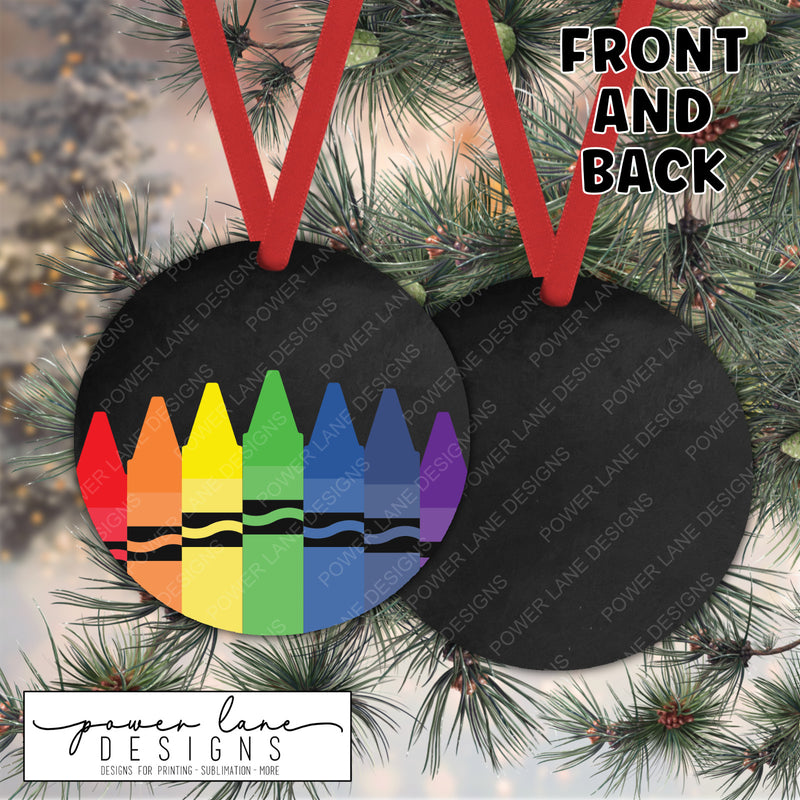 Round Teacher Ornament Design - Christmas - Christmas Sublimation Design - Christmas - Teacher Gift - Instant Download