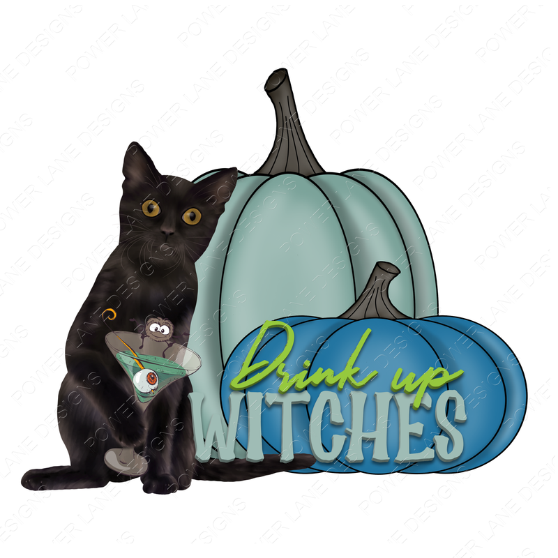 Drink Up Witches, Black Cat and Pumpkins, Halloween Design, Sublimation Designs, Sublimation, PNG, Instant Digital Sublimation Download