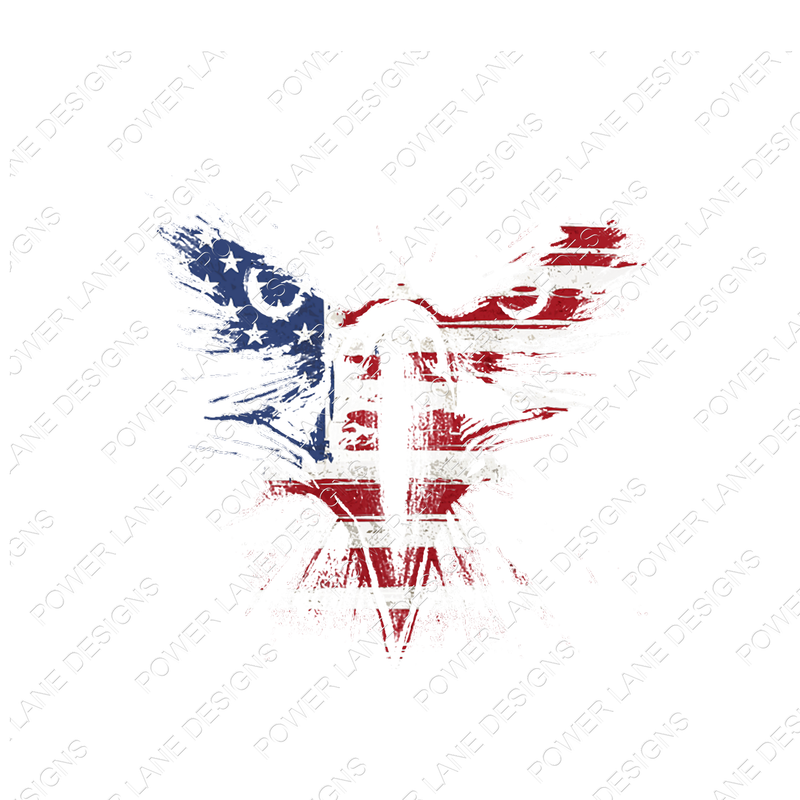 Patriotic Eagle Face Flag- Fourth of July - 4th of July  - Digital Download - Sublimation Design