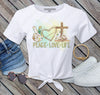 Peace Love Life - Christian - Easter - Cross - W/WO BG - Transparent PNG - Digital Download - Sublimation Designs -Sublimation PNG Download