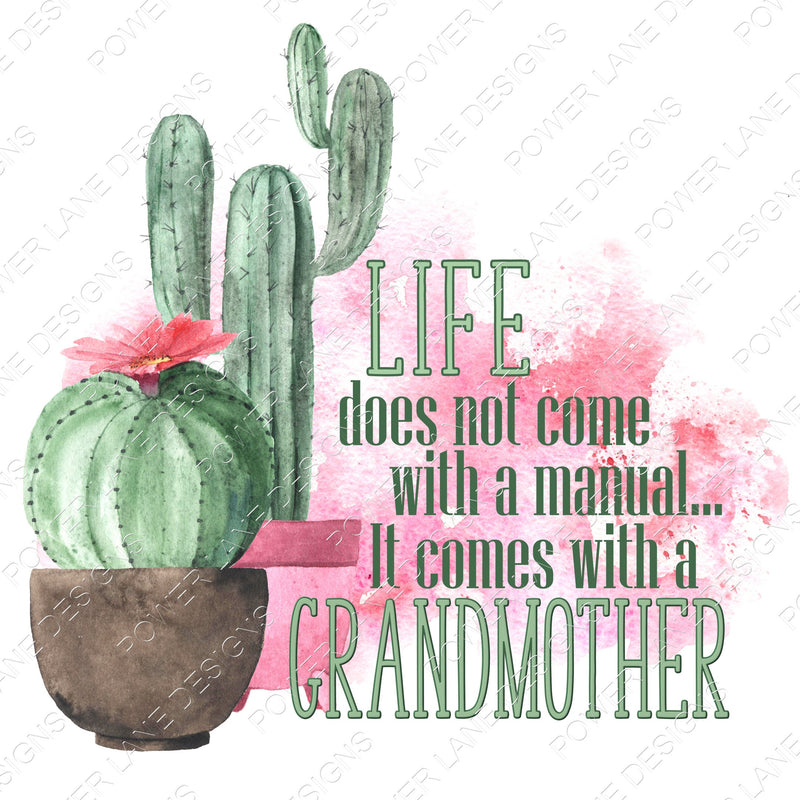 Mothers Day Gift - Grandmother - Cactus - T-Shirt Design - Mug - Digital Download - Sublimation Design -Sublimation PNG Download