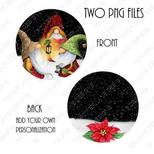 3" Round Ornament Design - Christmas - Round Christmas Ornament - Christmas - 3 Gnomes - Instant Download - Sublimation Design