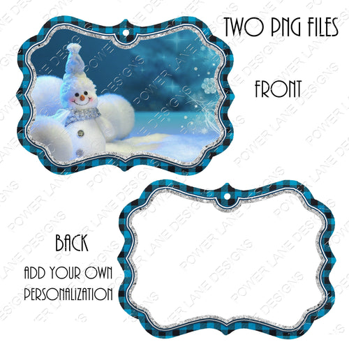 Sublimation Design - Christmas - Benelux - Ornament Design - Christmas Ornament - Snowman - Snow Scene - Instant Download