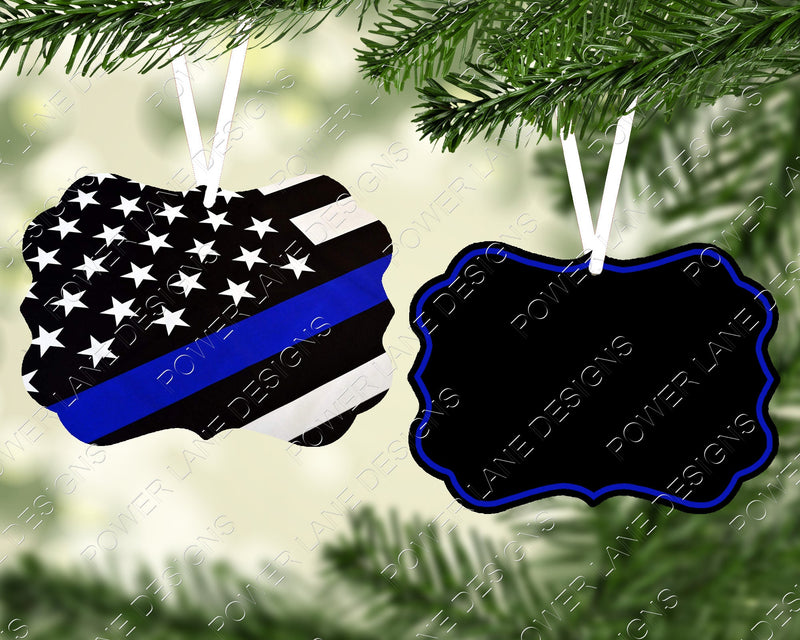 Sublimation Design - Christmas - Benelux - Ornament Design - Christmas Ornament - Blue Line - Law Enforcement - Instant Download