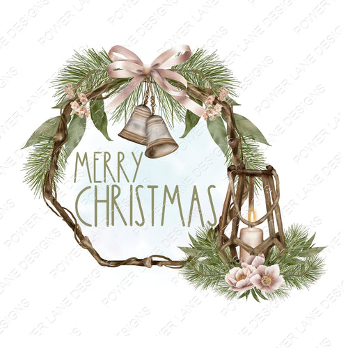 Christmas Sublimation Design - Christmas Decor - BOHO Christmas - 2 Wreath PNGs - Deer - Lantern - Digital Download - Instant Download