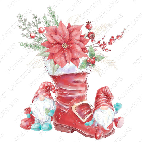 Christmas Sublimation Design - Gnome Santa Boot - 2 PNGs - Personalize Yourself - Sublimation Download - Digital Download - Instant Download