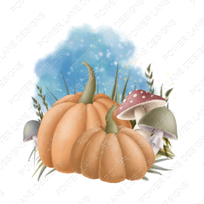 Fall Pumpkins and Mushrooms Sublimation, Halloween Autumn Design, Sublimation Design, Sublimation, PNG, Instant Digital Sublimation Download