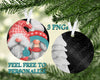 Christmas Gnomes Sublimation Designs, 3 Designs, Round Christmas Ornaments, Gnome Couple, PNG, Sublimation Design Digital Download