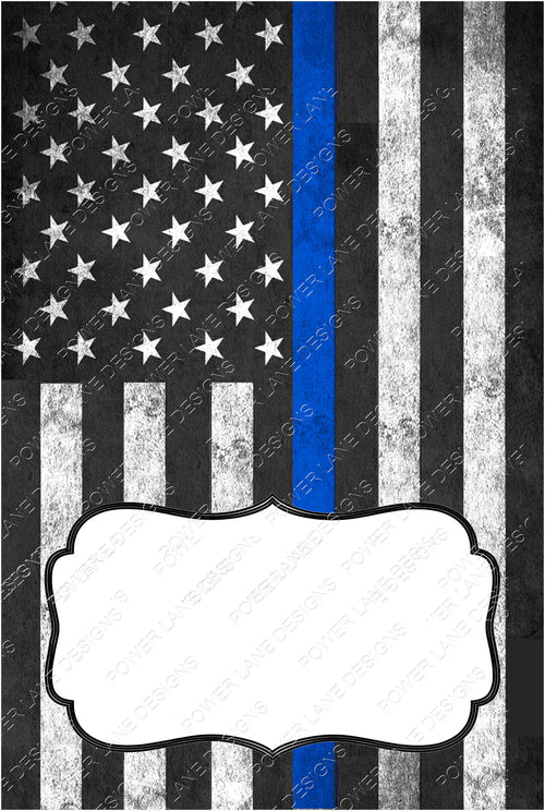 Garden Flag - Support Flag - Law Enforcement - Police - Thin Blue Line - Digital Download - Sublimation Design -Sublimation PNG Download