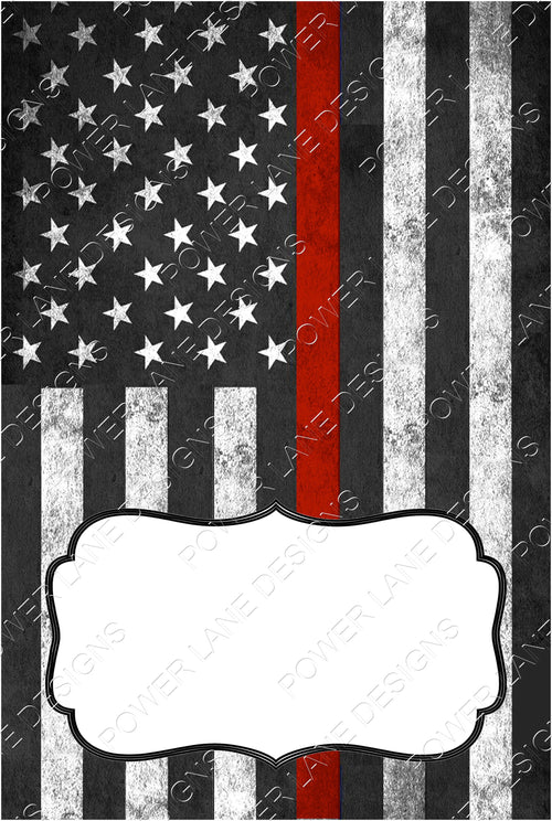 Garden Flag - Support Flag - Fire Fighter - Fireman - Thin Line - Digital Download - Sublimation Design -Sublimation PNG Download