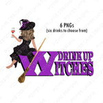 Halloween Sublimation Designs, Drink Up Witches, T-Shirt Design, Sublimation Design, Digital Download, Printable Download