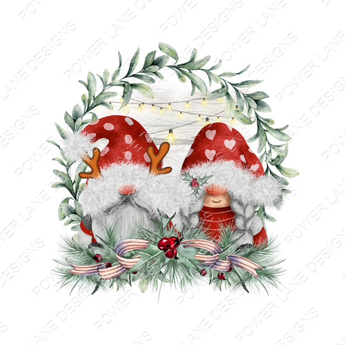 Christmas - Christmas Sublimation Design - Christmas Gnomes Wreath - Watercolor -  Instant Download - Digital Download - Sublimation Design