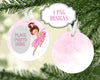 Cute Ballerina, Round Christmas Ornament Sublimation Design, Sublimation, 4 PNGs, Instant Digital Download, Printable Clipart