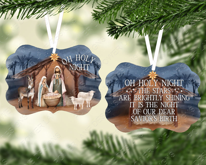 Sublimation Design - Nativity Ornament - Baby Jesus - Benelux - Manger - Christian Ornament Design - Christmas Ornament - Instant Download