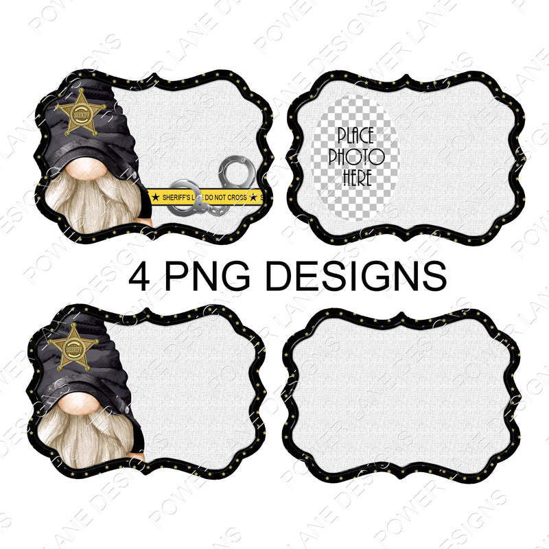 Christmas Sublimation Designs, 4 Male Sheriff Deputy PNG, Law Enforcement Officer Ornaments, Sublimation Designs, Instant Digital Download