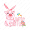 Easter - Easter Designs - Farmhouse - Pig Design - Transparent PNG - Digital Download - Sublimation Design -Sublimation PNG Download