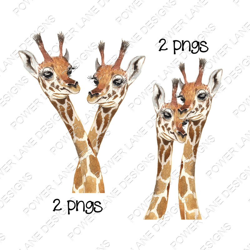 Giraffe Giraffes - Couple - Mother and Baby - Mother's Day - PNG - Digital Download -Sublimation Design-Sublimation PNG Download