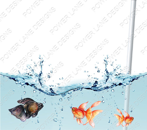 Funny Fish in Drink Water 20oz Skinny Tumbler, Personalize or Print As Is, Sublimation Design, Instant Digital Sublimation Download