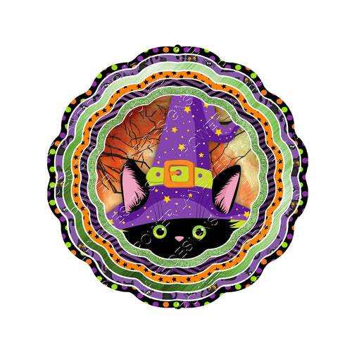 Halloween Kitty Cat Wind Spinner Design, 2 PNGs, Halloween Sublimation Designs, Sublimation, PNG, Instant Digital Sublimation Download