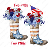 American Flag Boots - Fourth of July - 4th of July  - Digital Download - Sublimation Design