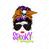 Spooky Momster with Skull Bandana Halloween Design, Sublimation Designs, Sublimation, PNG, Instant Digital Sublimation Download