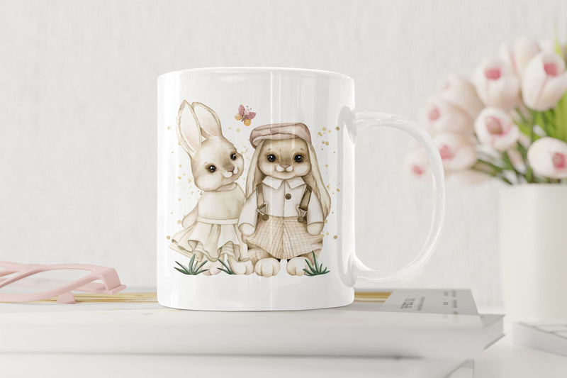 Vintage Easter Bunny Bunnies TShirt Tote Doorhanger Design, Sublimation Design, PNG, Instant Download